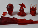 фотополимерная печать фигурок из красного полупрозрачного фотополимера 3D Скилл